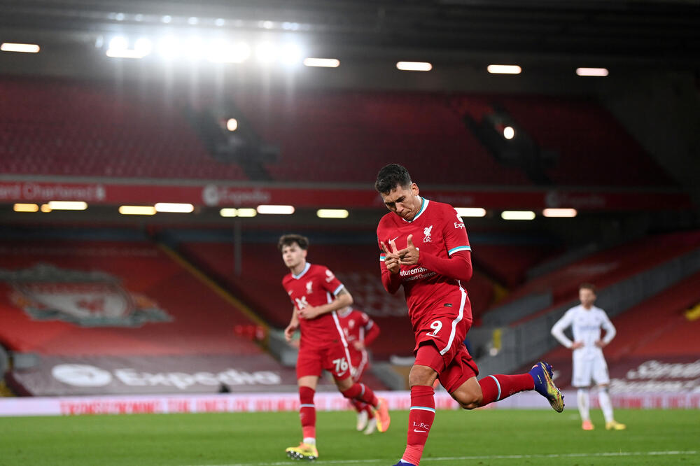 Roberto Firmino na utakmici sa Lesterom, Foto: Reuters