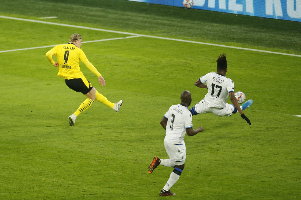 Haland daje gol Brižu, Foto: reuters