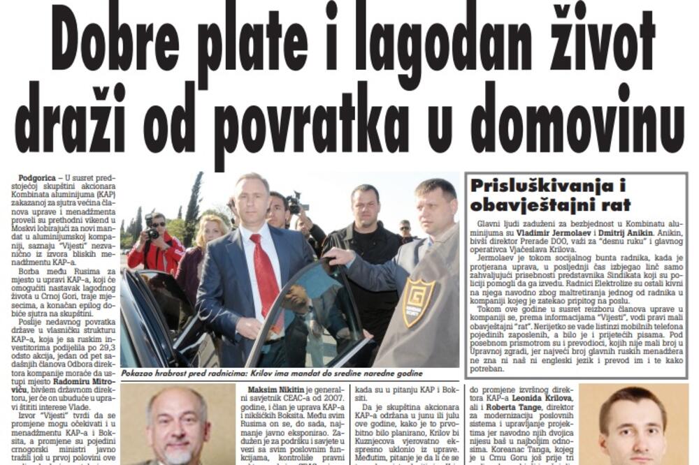 Strana "Vijesti" od 29. novembra 2010., Foto: Arhiva Vijesti