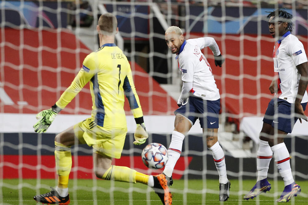 Nejmar postiže gol protiv Mančester junajteda, Foto: Reuters