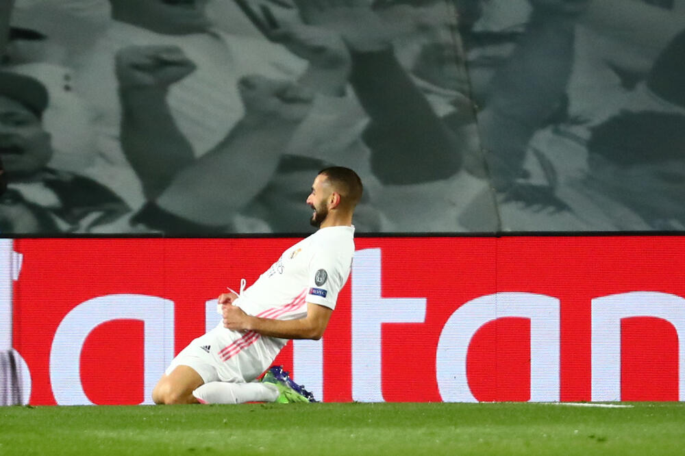 Benzema slavi gol Reala, Foto: Reuters