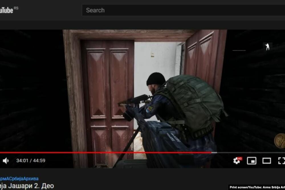 Srpski policajac u igri "Operacija Jašari, Foto: Screenshot/Youtube