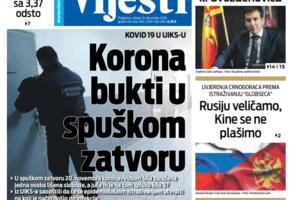 Naslovna strana Vijesti za 16. decembar
