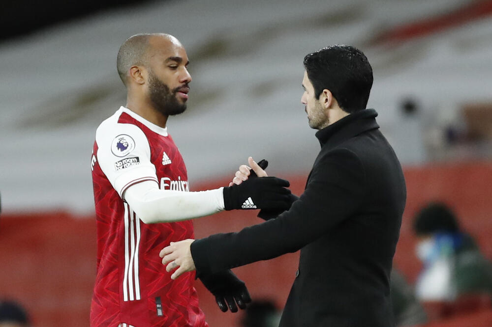 Arteta i Lakazet, Foto: Reuters