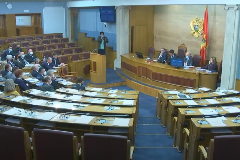 Detalj iz Skupštine Crne Gore, Foto: Screenshot