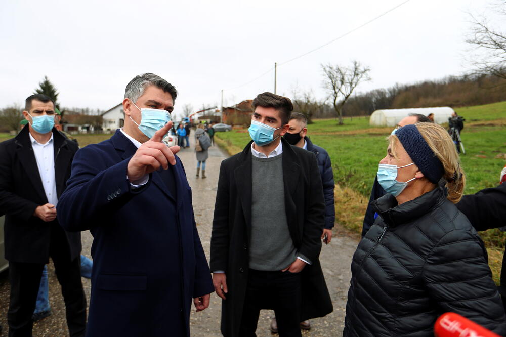 Milanović tokom posjerte pogođenom području, Foto: Reuters