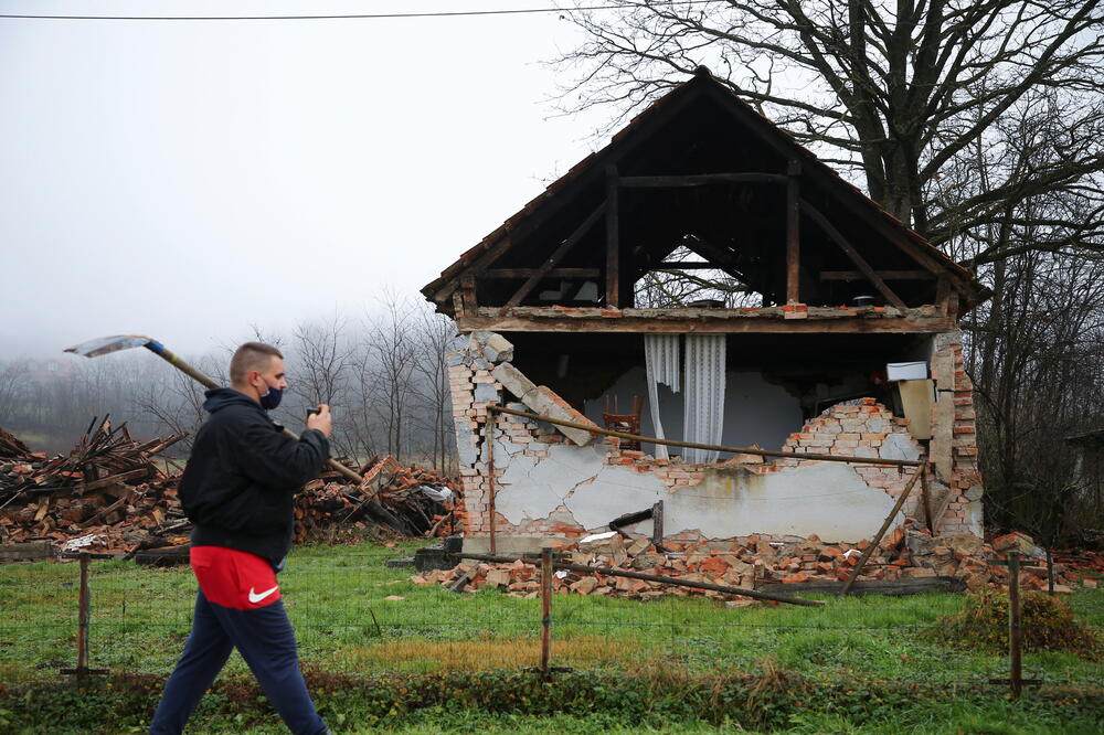 Detalj iz područja Hrvatske pogođenog zemljotresom, Foto: Reuters