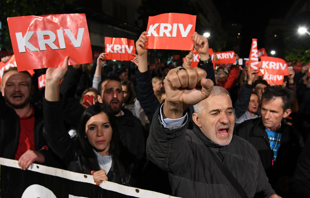 Sa jednog od protesta pokreta „Odupri se“ u Podgorici 
