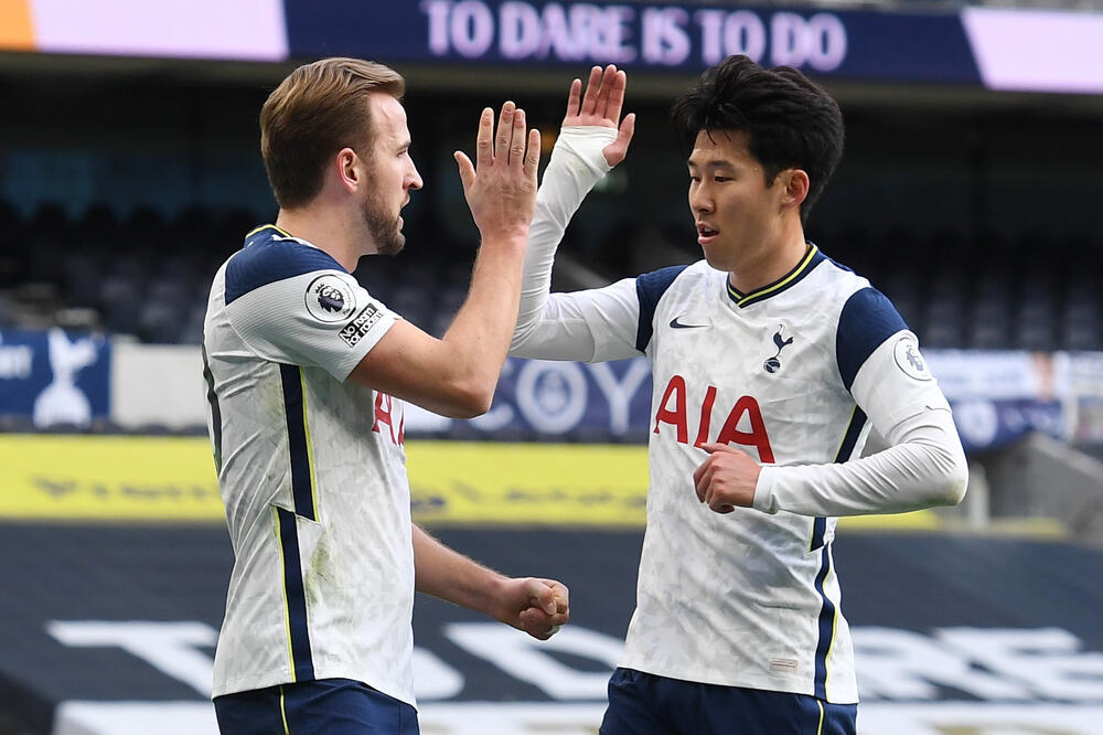 Kejn i Son na današnjem meču, Foto: Reuters