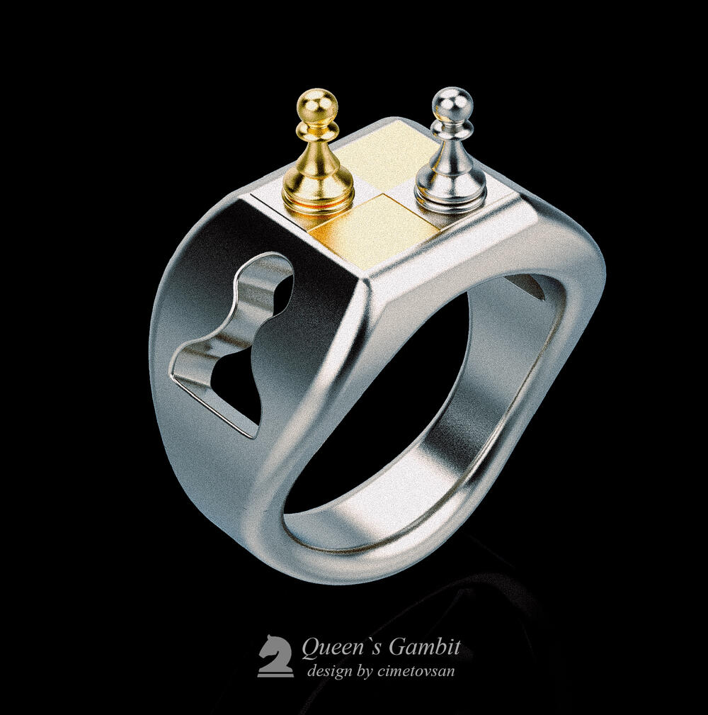 Prsten nakon odgledane serije “Damin gambit”, dizajnersko rješenje: CimetovSan