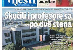 Naslovna strana Vijesti za 5.1.2021.