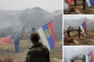 Zapalili crnogorsku zastavu sa badnjacima?