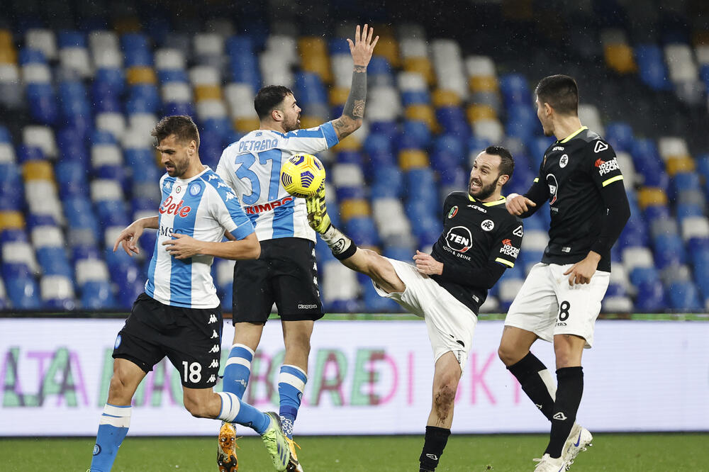 Sa utakmice Napoli - Specija, Foto: Reuters