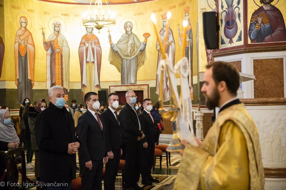Bečić i Krivokapić prisustvovali božićnoj liturgiji, Foto: Igor Šljivančanin