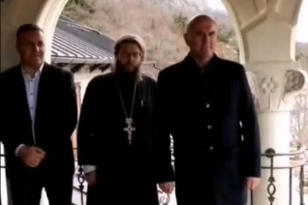 Carević juče je u manastiru Stanjevići, Foto: Screenshot