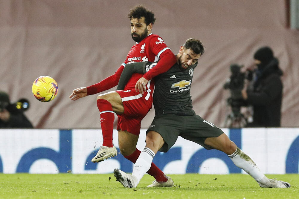 Sa jučerašnjeg meča Liverpula i Mančester junajteda, Foto: Reuters