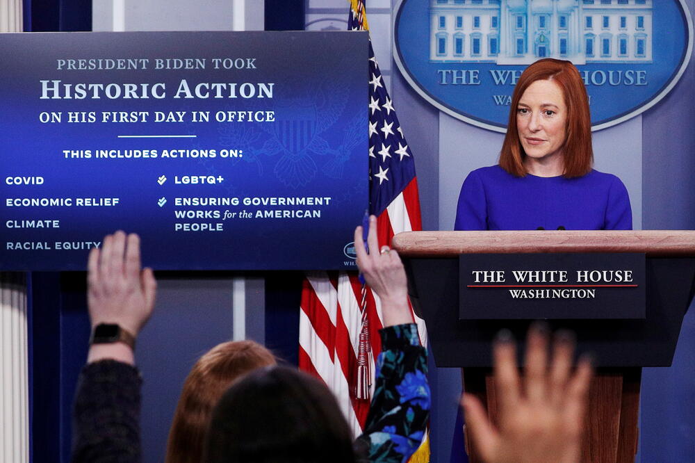 Saki na pres konferenciji, Foto: Reuters