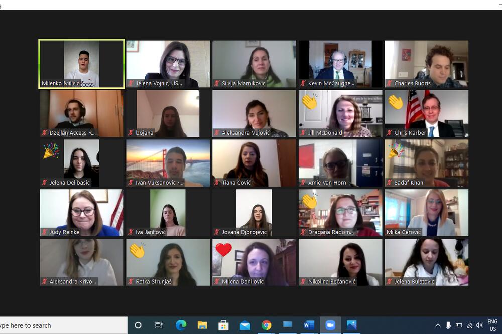 Sa online sastanka, Foto: Ambasada SAD u Podgorici