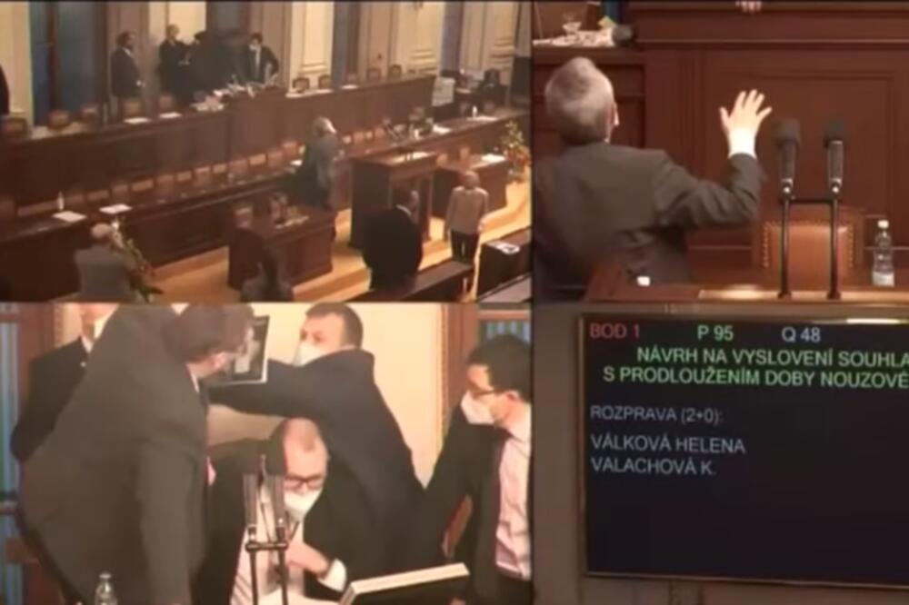 Tuča u češkom parlamentu, Foto: Screenshot