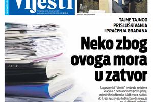 Naslovna strana "Vijesti" za 22. januar 2021.