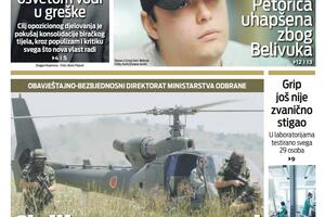 Naslovna strana "Vijesti" za 23. januar 2021.