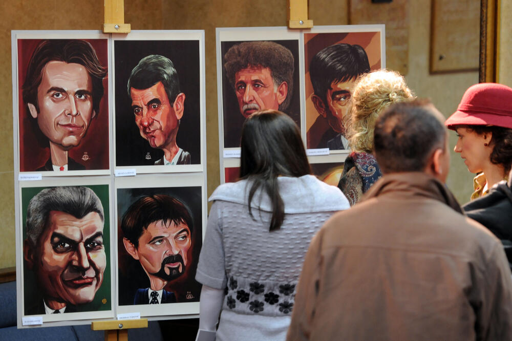 : Izložba karikatura Darka Drljevića u Skupštini (arhiva), Foto: Boris Pejović