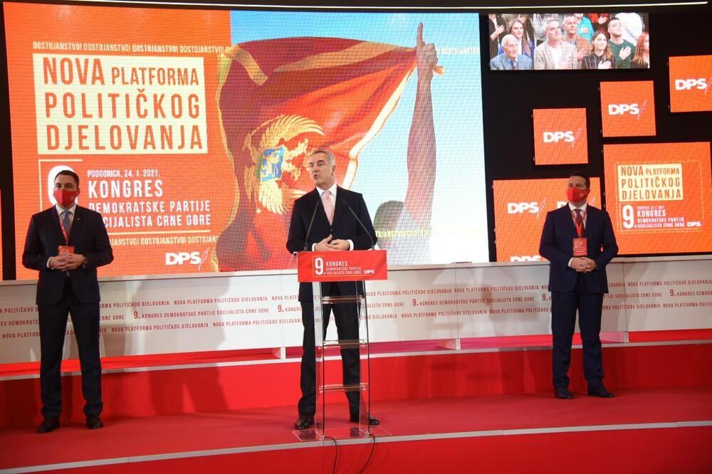 “Personalne promjene treba da obezbijede novo lice DPS-a”: Đukanović sa potpredsjednicima partije, Foto: Savo Prelević