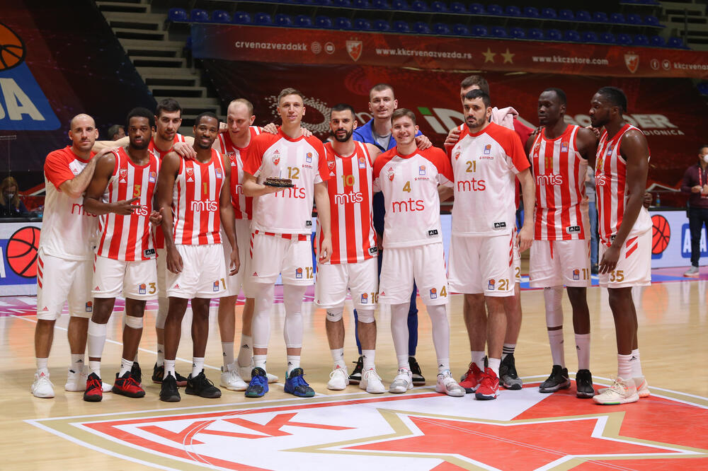 Košarkaši Zvezde uoči jučerašnje utakmice sa Megom, Foto: ABA liga