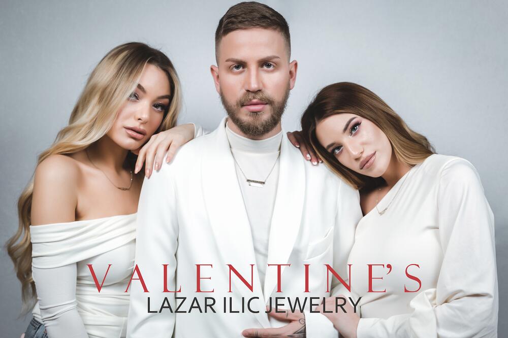 Ilić sa modelima koji nose njegov nakit, Foto: Lazar Kovačević