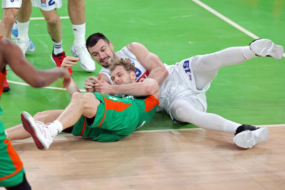 Sa meča Cedevita Olimpija - Budućnost Voli, Foto: Cedevita Olimpija/Ales Fevzer