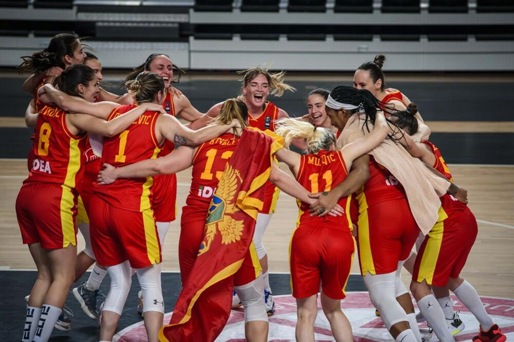 Slavlje crnogorskih kokarkašica nakon pobjede nad Izraelom, Foto: FIBA Europe