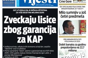 Naslovna strana Vijesti za 8.2.2021.