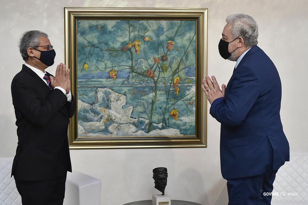 Ambasador Indije i Krivokapić danas, Foto: Vlada Crne Gore