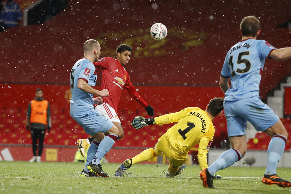 Rašford pred golom Vest Hema, Foto: Reuters