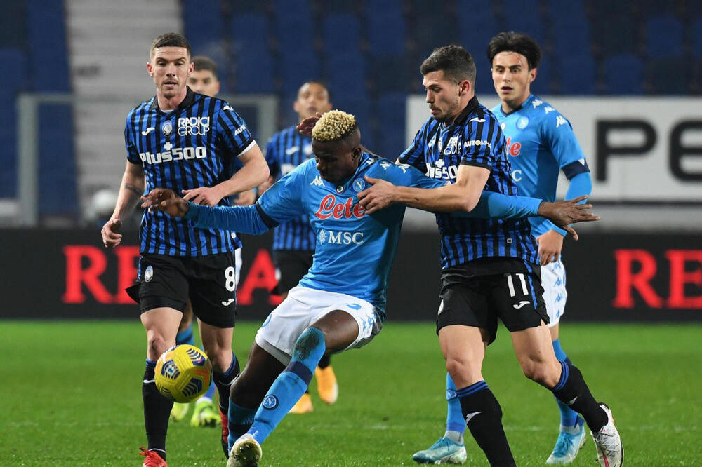 Detalj sa večerašnje utakmice, Foto: twitter.com/sscnapoli