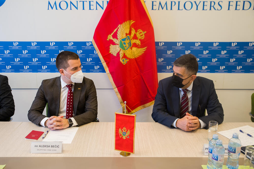 Bečić i Mitrović, Foto: Skupština Crne Gore