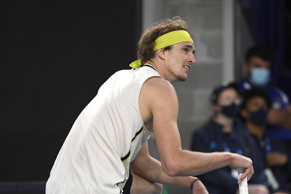 Zverev na meču sa Lajovićem, Foto: AP
