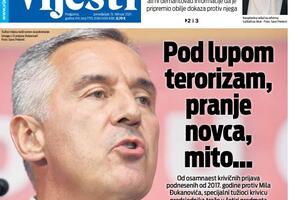 Naslovna strana Vijesti za 15. februar 2021.