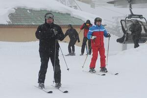 Putin i Lukašenko na skijanju u Sočiju