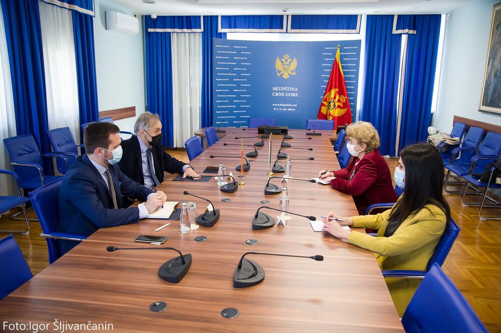 Miodrag Lekić sa ambasadorkom Bugarske, Foto: Skupština Crne Gore