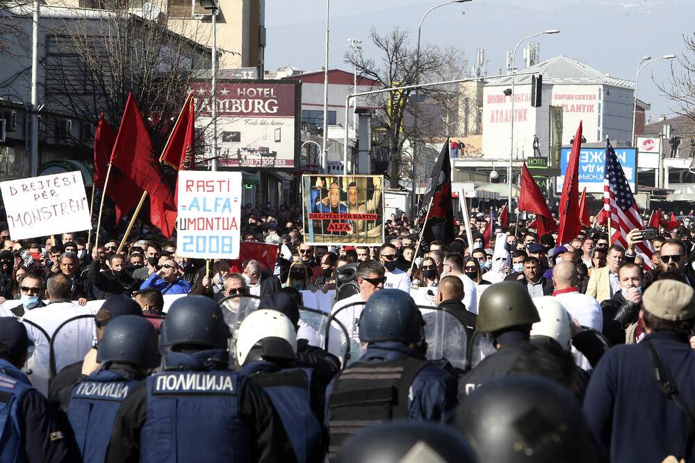 Sa protesta u Skoplju, Foto: Beta/AP