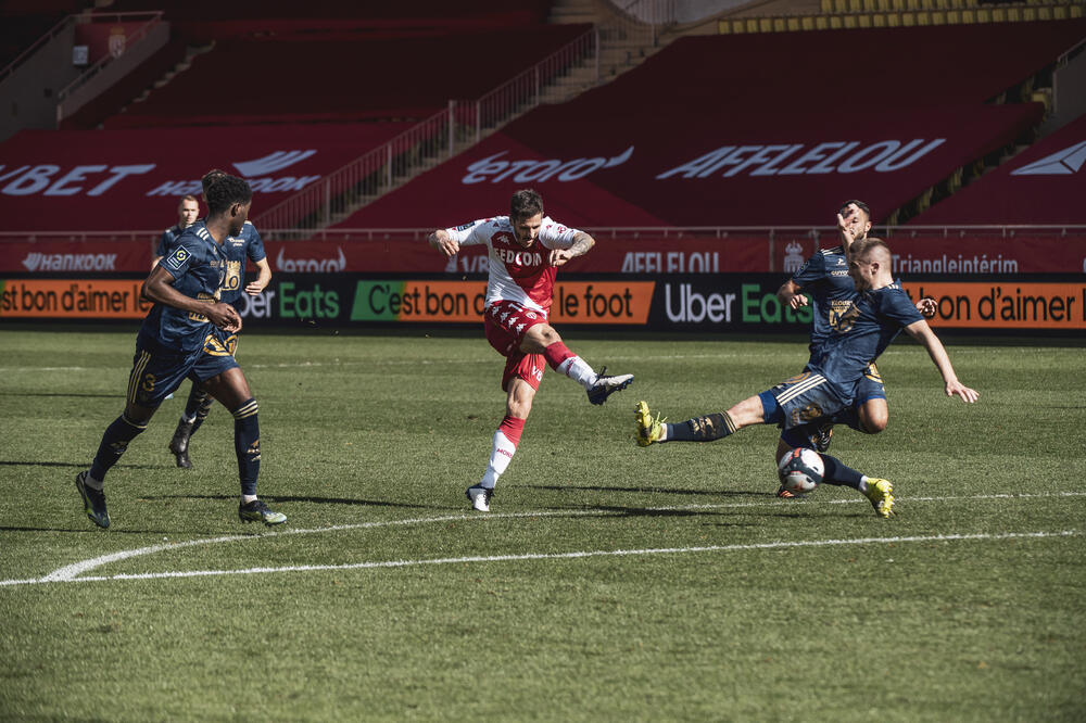 Jovetić postiže gol protiv Bresta, Foto: AS Monaco