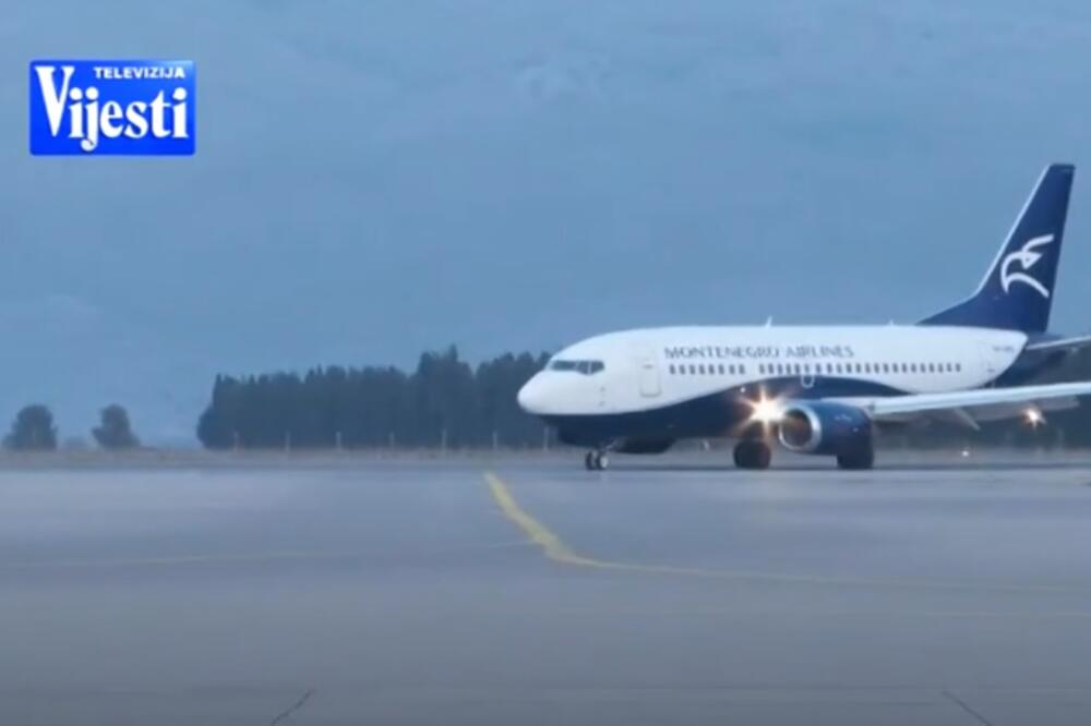 Avion Montenegro erlajnsa, Foto: Screenshot/TV Vijesti