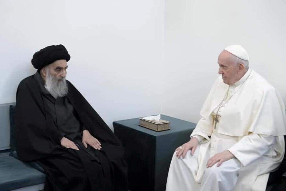 Ajatolah Ali al-Sistani i papa Franjo, Foto: Reuters