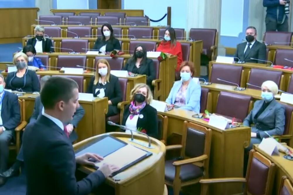 Bečić govori na zasijedanju, Foto: Printscreen YouTube