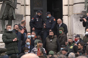 Incident na protestu na Cetinju: Pokušaj upada u zgradu...