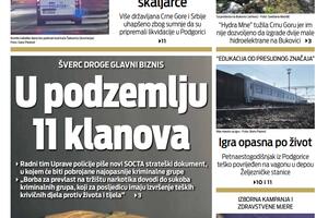 Naslovna strana "Vijesti" za 10. mart 2021.