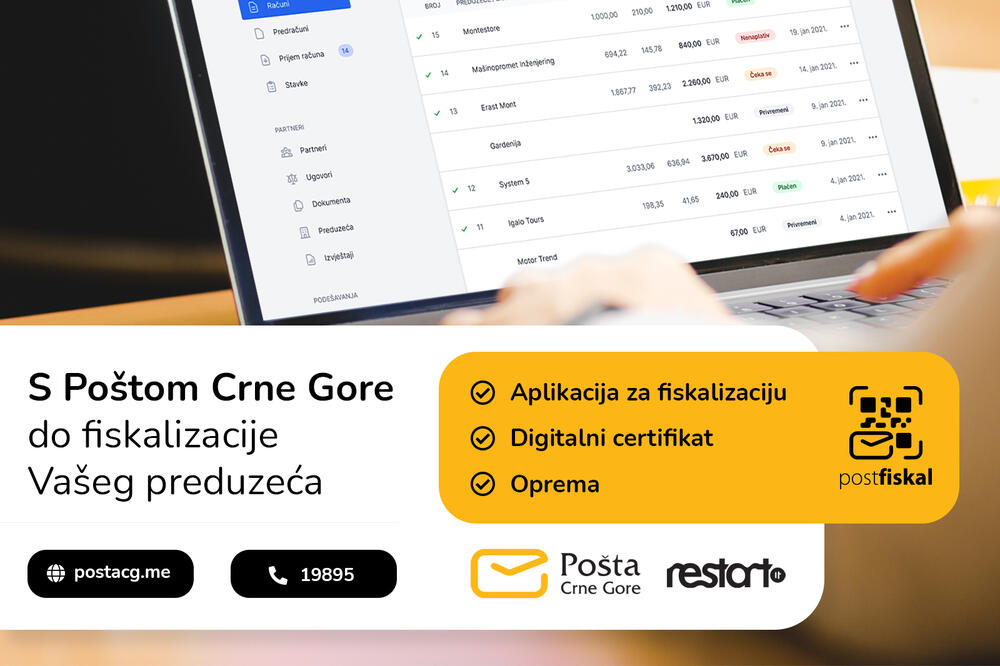 Foto: Pošta Crne Gore