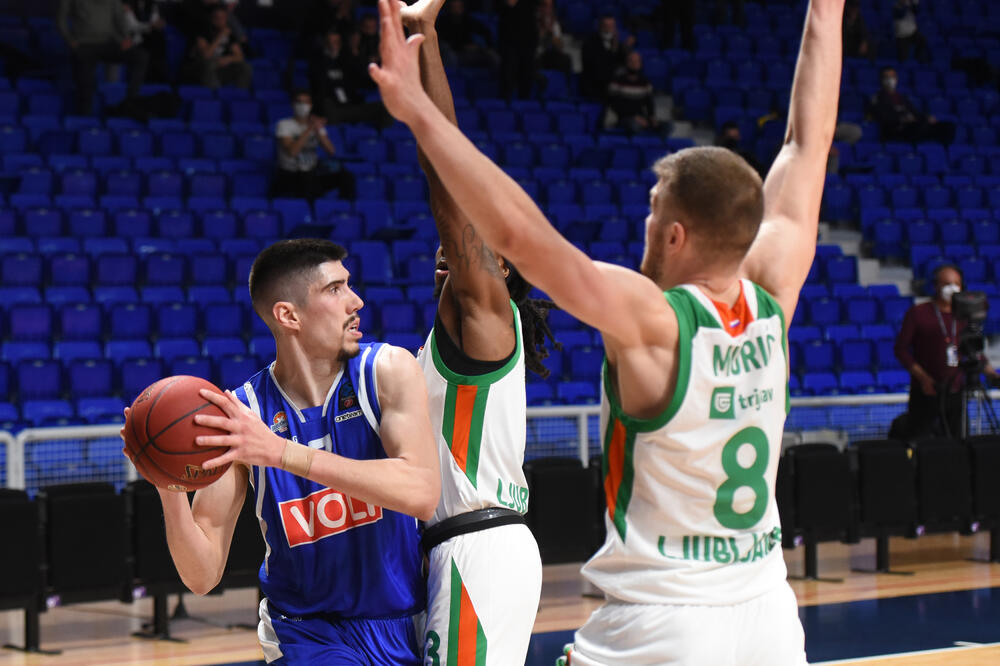 Danilo Nikolić na meču sa Ljubljančanima, Foto: Savo Prelević
