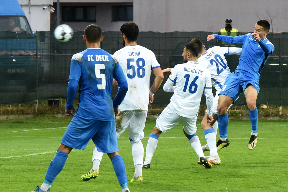 Danilo Pešukić postiže gol za pobjedu protiv Sutjeske, Foto: Luka Zeković